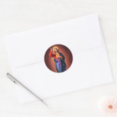 Heilig hart van Jezus Christus Ronde Sticker (Envelop)