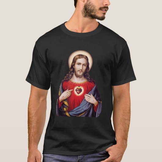 Heilig Hart van Jezus Christus T-shirt (Voorkant)