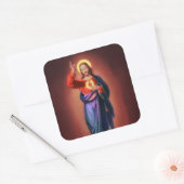 Heilig hart van Jezus Christus Vierkante Sticker (Envelop)