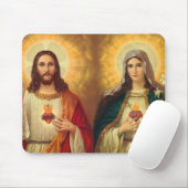 Heilig hart van Jezus en Maagd Mary Muismat (Met muis)