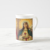 Heilig hart van Jezus en Maagd Mary Porselein Kop (Voorkant rechts)