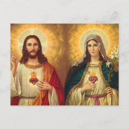 Heilig Hart van Jezus en Maria Briefkaart
