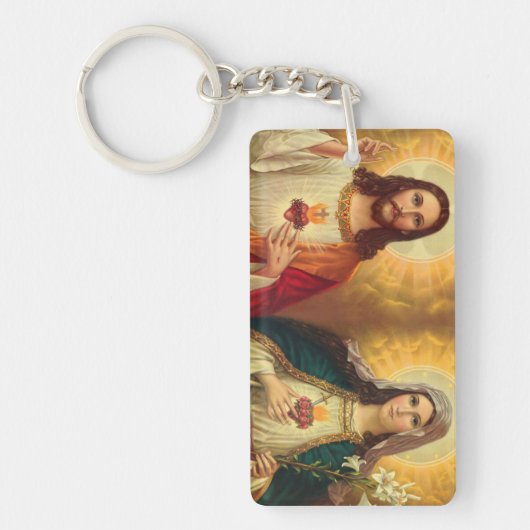 Heilig Hart van Jezus en Maria Sleutelhanger (Voorkant)