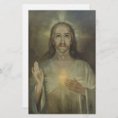 Heilig hart van Jezus Enthronement Briefpapier (Voorkant / Achterkant)