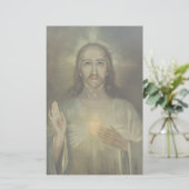 Heilig hart van Jezus Enthronement Briefpapier (Staand voorkant)