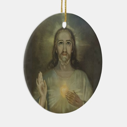 Heilig hart van Jezus Enthronement Keramisch Ornament (Rechts)