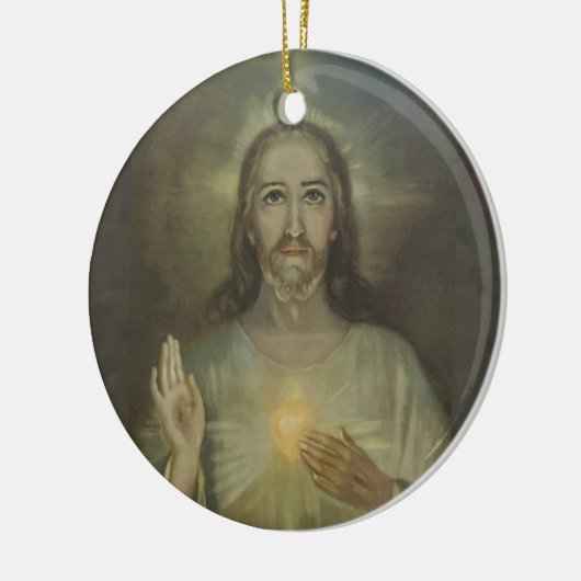 Heilig hart van Jezus Enthronement Keramisch Ornament (Links)