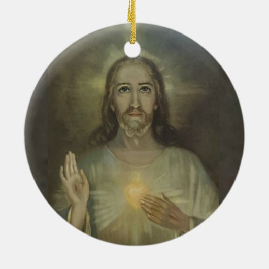 Heilig hart van Jezus Enthronement Keramisch Ornament (Achterkant)