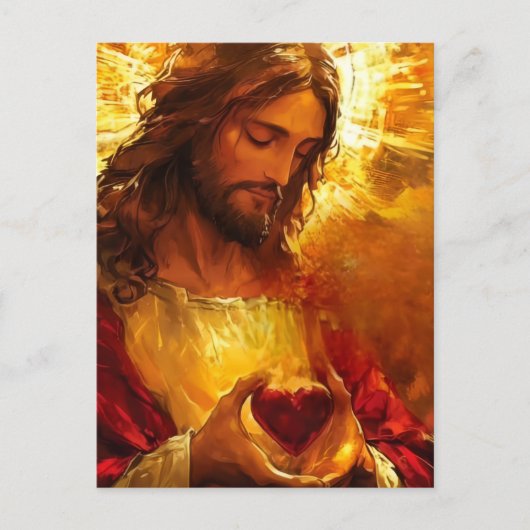 Heilig Hart van Jezus Feestdagenkaart (Voorkant)