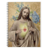 heilig hart van Jezus Floral Religious Notitieboek (Voorkant)