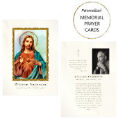 Heilig Hart van Jezus Foto Begrafenisgebed Kaart Plaatskaartje