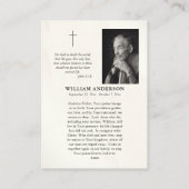 Heilig Hart van Jezus Foto Begrafenisgebed Kaart Plaatskaartje (Achterkant)