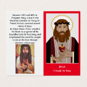 Heilig Hart van Jezus gebed Visitekaartje (Buitenkant ongevouwen)