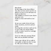 Heilig Hart van Jezus gebedskaart Visitekaartje (Achterkant)