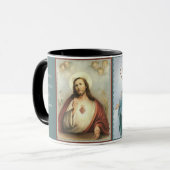 Heilig hart van Jezus Gezegende moeder Mok (Voorkant links)