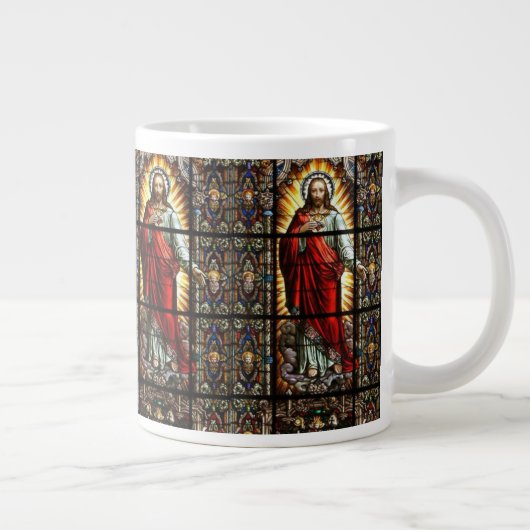 Heilig hart van Jezus Glas in lood Grote Koffiekop (Rechts)