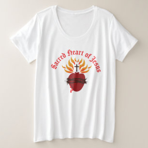 Heilig hart van Jezus Grote Maat T-shirt