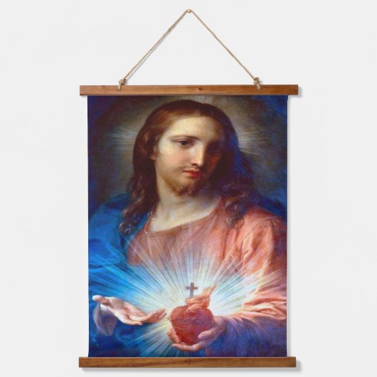 Heilig hart van Jezus Hangend Wandkleed (Voorkant)