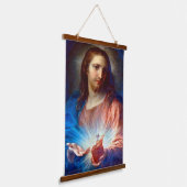 Heilig hart van Jezus Hangend Wandkleed (Gebogen)