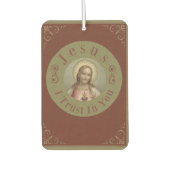 Heilig Hart van Jezus Ik vertrouw In U Luchtverfrisser (Voorkant)