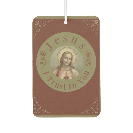 Heilig Hart van Jezus Ik vertrouw In U Luchtverfrisser (Voorkant)