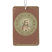 Heilig Hart van Jezus Ik vertrouw In U Luchtverfrisser (Achterkant)