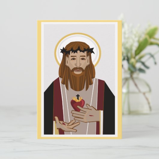 Heilig hart van Jezus Kaart (Staand voorkant)