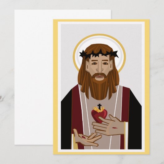 Heilig hart van Jezus Kaart (Voorkant / Achterkant)