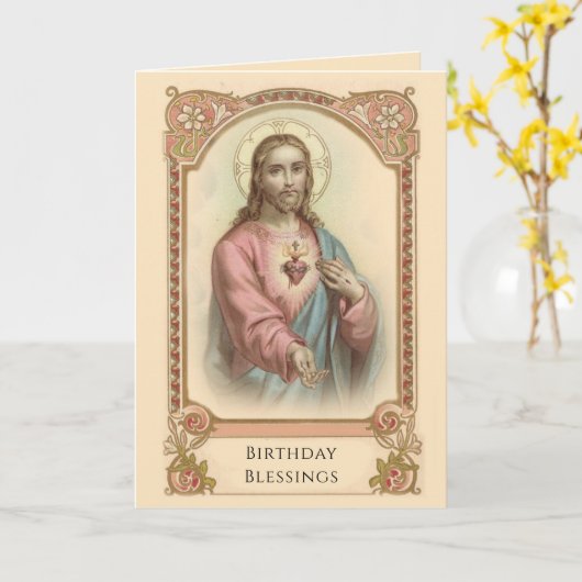  Heilig Hart van Jezus Kaart (Gele Bloem)