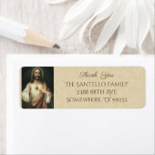 Heilig Hart van Jezus Katholiek Dank U Etiket (Insitu)