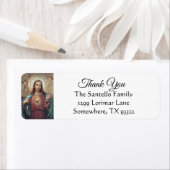 Heilig Hart van Jezus Katholiek Dank U Etiket (Insitu)