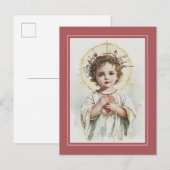 Heilig Hart van Jezus, Katholiek, Goddelijke Barmh Briefkaart (Voorkant / Achterkant)