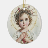 Heilig Hart van Jezus, Katholiek, Goddelijke Barmh Keramisch Ornament (Links)