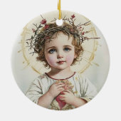 Heilig Hart van Jezus, Katholiek, Goddelijke Barmh Keramisch Ornament (Achterkant)