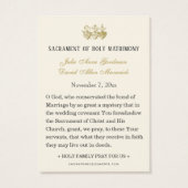 Heilig Hart van Jezus Katholiek Huwelijksgebed Kaa Visitekaartje (Achterkant)