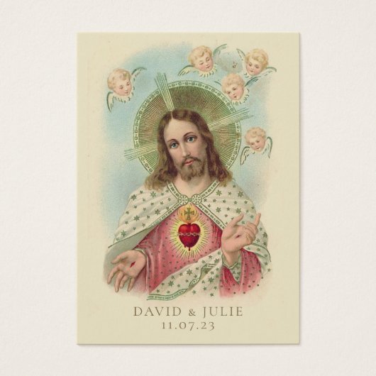 Heilig Hart van Jezus Katholiek Huwelijksgebed Kaa Visitekaartje (Voorkant)