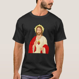 Heilig Hart Van Jezus Katholiek Traditioneel Latij T-shirt