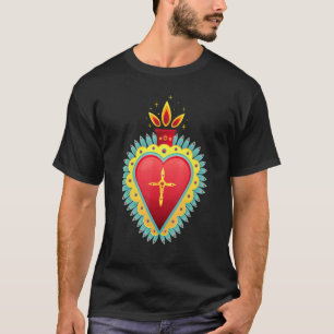 Heilig Hart Van Jezus Katholiek Traditioneel Latij T-shirt