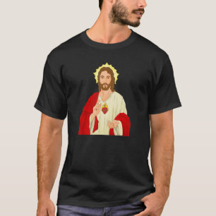 Heilig Hart Van Jezus Katholiek Traditioneel Latij T-shirt