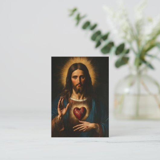 Heilig Hart van Jezus Katholieke Begrafenis Kaart Plaatskaartje (Staand voorkant)