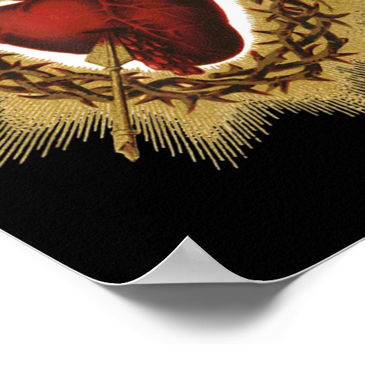 Heilig hart van Jezus Katholieke Devotie T-ShirtTh Poster (Hoek)