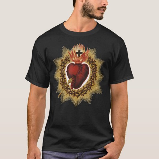Heilig hart van Jezus Katholieke Devotie T-ShirtTh T-shirt (Voorkant)