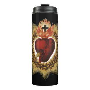 Heilig hart van Jezus Katholieke Devotie T-ShirtTh Thermosbeker