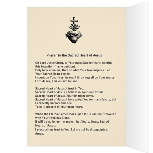 Heilig hart van Jezus katholieke gebed (Binnen (Links))