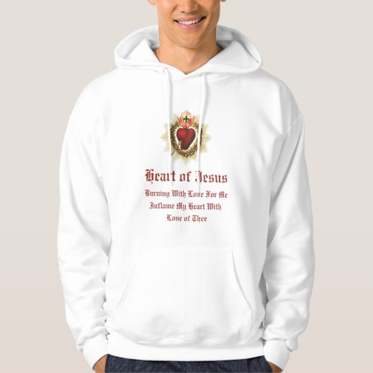 Heilig hart van Jezus Katholieke Hoodie (Voorkant)
