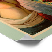 Heilig hart van Jezus Katholieke Lithograaf Poster (Hoek)