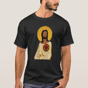 Heilig Hart Van Jezus Katholieke Traditionele Lati T-shirt