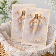 Heilig Hart van Jezus Kruis Bloemengardijnen Engel