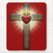 Heilig hart van Jezus Kruis Muismat (Voorkant)