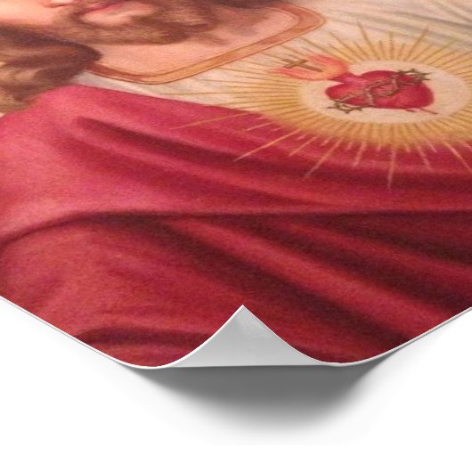 Heilig hart van Jezus  kunst Poster (Hoek)